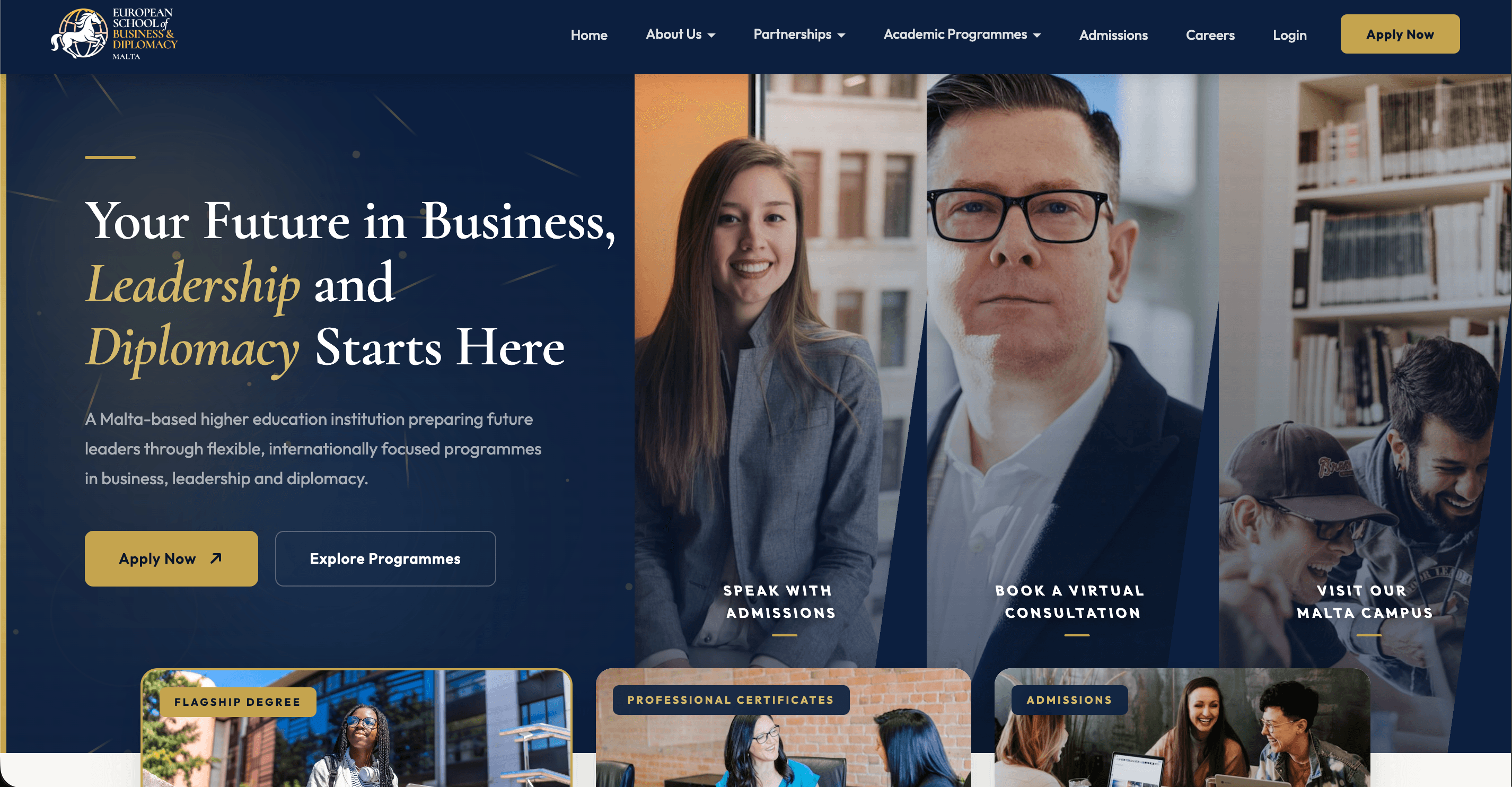 The European School of Business and Diplomacy site